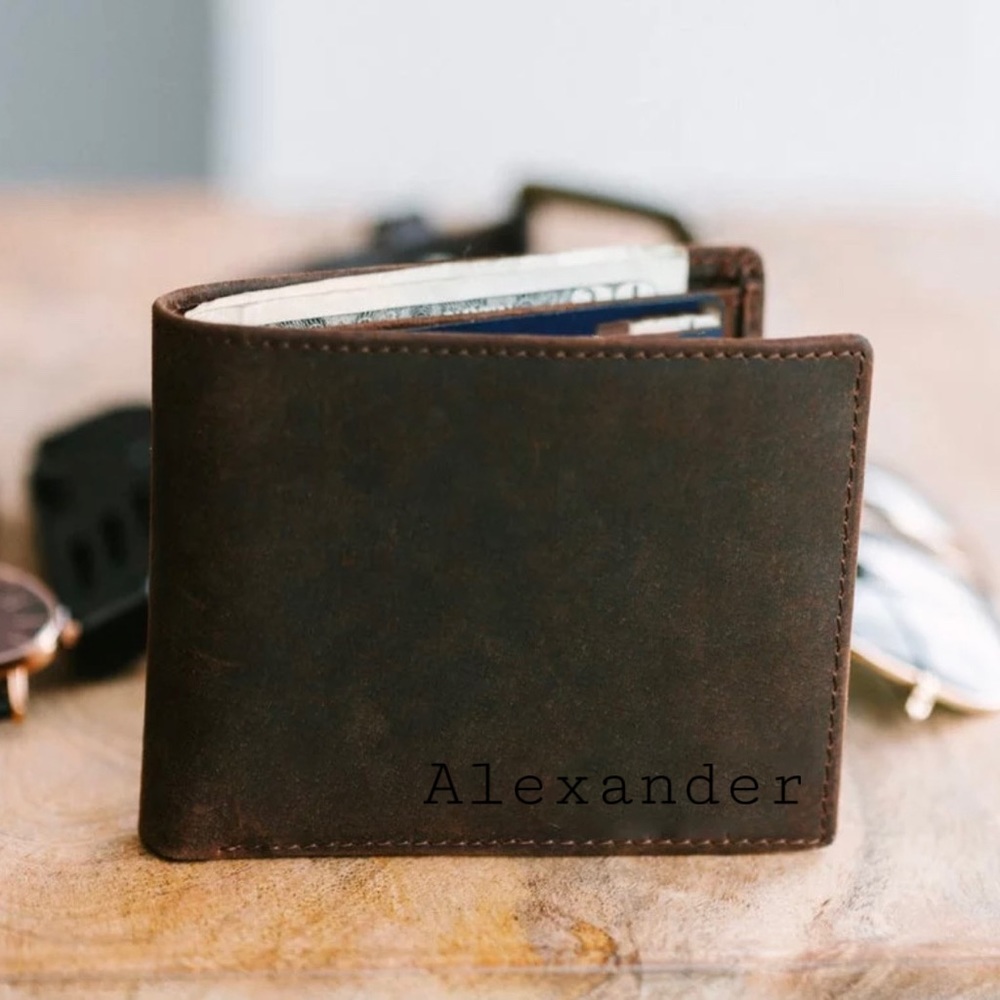 Custom Wallets For Men Personalized Gifts For Men Personalized Wallet For Men - Picture 4 of 5